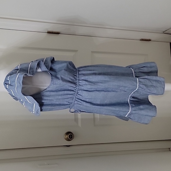 J Crew Size XL Linen Blend On or Off Shoulder Dress, Excellent Used Condition - Picture 4 of 14